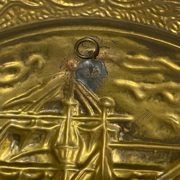 Lot of 7 Vintage Peerage England / Made in England Hammered Brass Wall Plates - Picture 11 of 16